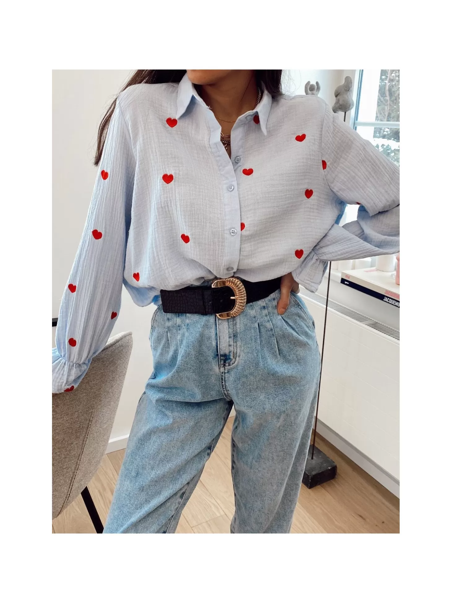 Hello Moon Shop Chemise COEUR ROUGE Best Sale